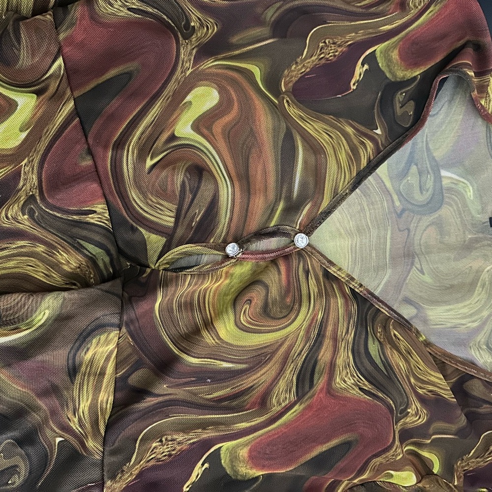 PrettyLittleThing Marble Swirl Mesh Dress✨